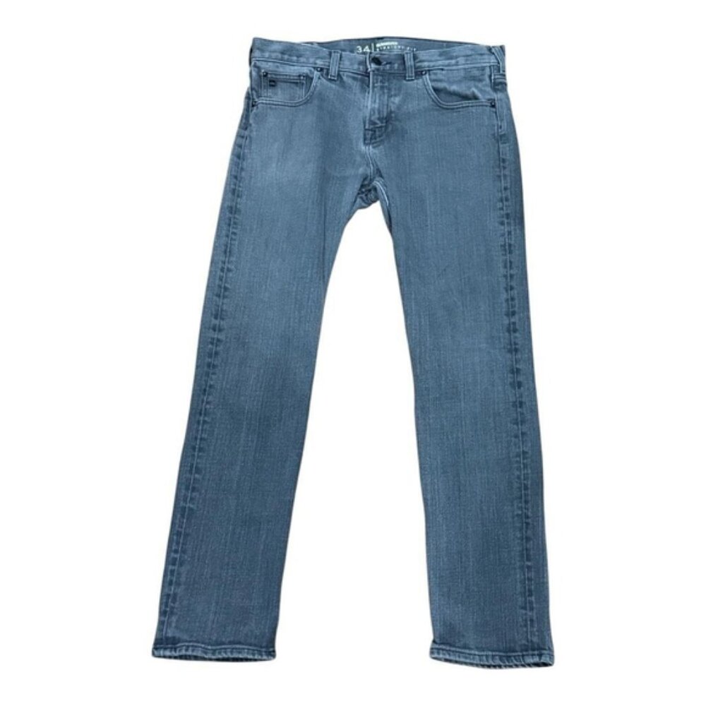 Quiksilver Jeans Mens 34x32 Gray Straight Fit Denim DP102L Classic Style Pants